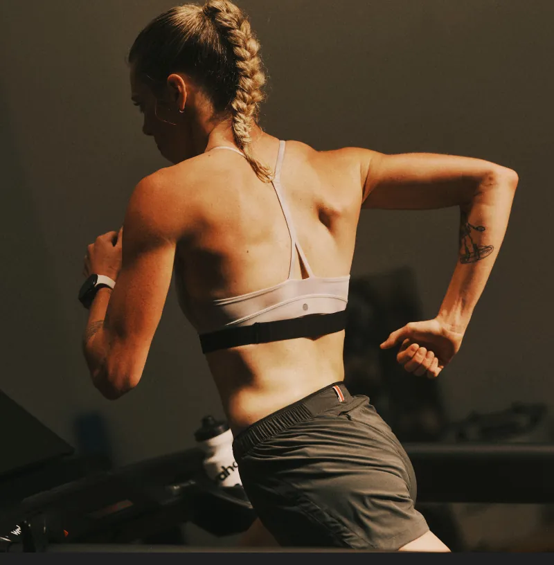 Runner training outdoors