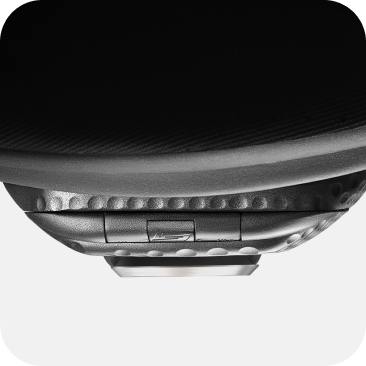 Close-up highlighting the minimal distance and material between the shoe sole and the stainless steel pedal spindle